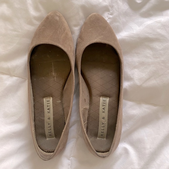 Kelly & Katie Pirassa Ballet Flats in Taupe Suede - 7 - Picture 2 of 4